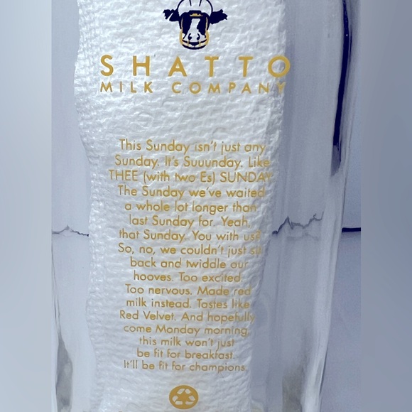 Shatto Milk Sunday Glass Milk Bottle 2020 Kansas City Chiefs Limited Edition - Picture 8 of 12